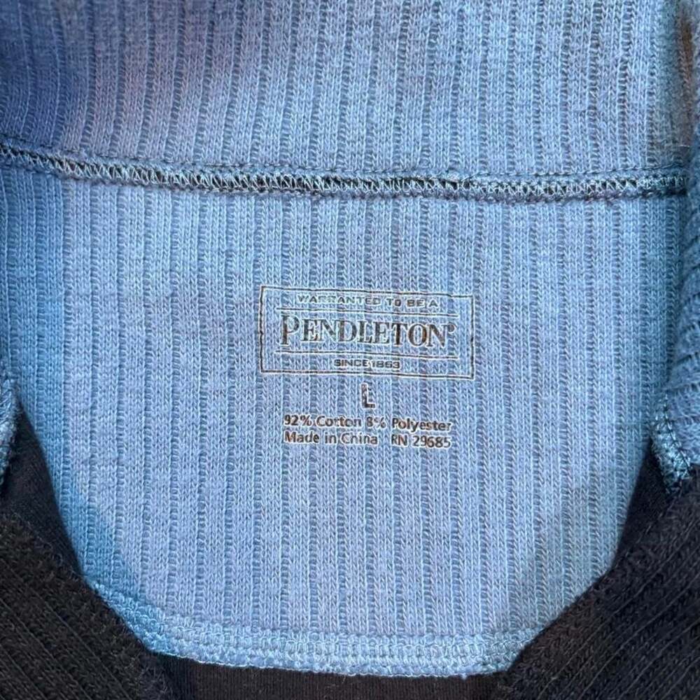 Pendleton Quarter Zip Ribbed Sweater Large - Picture 3 of 6